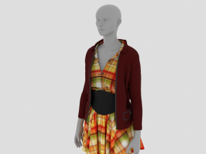Womens Dress - Female Outfit Clothes Modello 3D