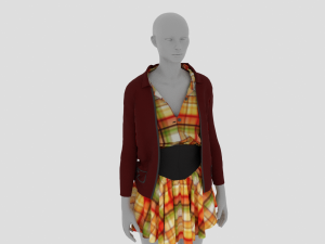 Womens Dress - Female Outfit Clothes Modello 3D