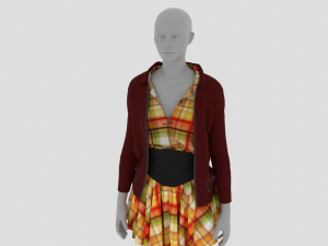 Womens Dress - Female Outfit Clothes Modello 3D
