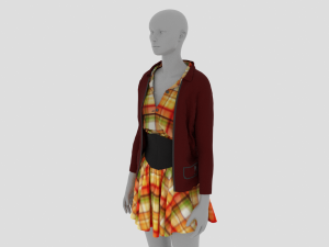 Womens Dress - Female Outfit Clothes Modello 3D
