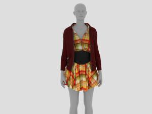 Womens Dress - Female Outfit Clothes Modello 3D