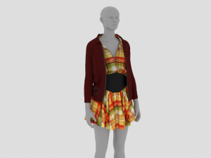 Womens Dress - Female Outfit Clothes Modello 3D