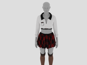 Womens Dress - Female Outfit Clothes 3D Модель