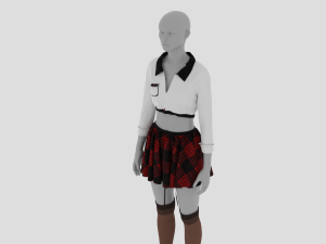 Womens Dress - Female Outfit Clothes 3D Модель