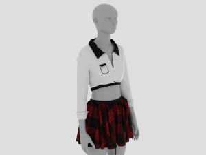 Womens Dress - Female Outfit Clothes 3D Модель