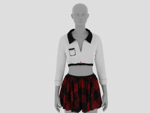 Womens Dress - Female Outfit Clothes 3D Модель
