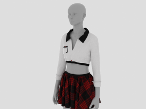 Womens Dress - Female Outfit Clothes 3D Модель