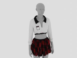 Womens Dress - Female Outfit Clothes 3D Модель