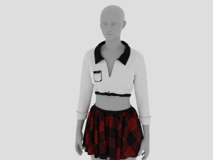 Womens Dress - Female Outfit Clothes 3D Модель