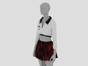 Womens Dress - Female Outfit Clothes 3D Модель