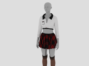 Womens Dress - Female Outfit Clothes 3D Модель