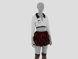 Womens Dress - Female Outfit Clothes 3D Модель