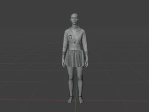 Womens Dress - Female Outfit Clothes 3D Model