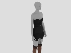Womens Dress - Female Outfit Clothes 3D Model