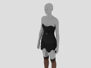 Womens Dress - Female Outfit Clothes 3D Model