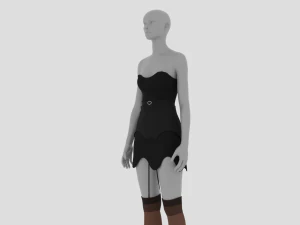 Womens Dress - Female Outfit Clothes 3D Model