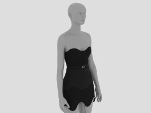 Womens Dress - Female Outfit Clothes 3D Model