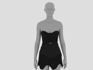 Womens Dress - Female Outfit Clothes 3D Model