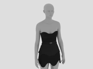 Womens Dress - Female Outfit Clothes 3D Model