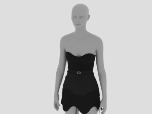 Womens Dress - Female Outfit Clothes 3D Model