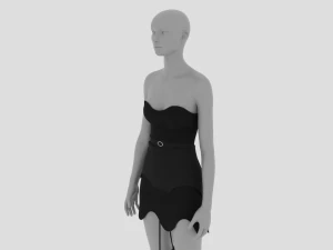Womens Dress - Female Outfit Clothes 3D Model