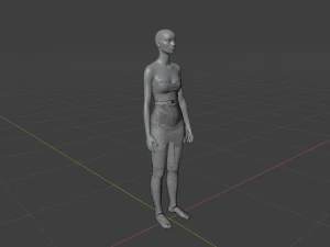 Womens Dress - Female Outfit Clothes 3D Model