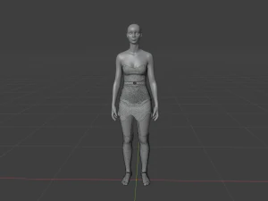 Womens Dress - Female Outfit Clothes 3D Model