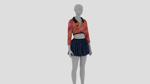 Womens Dress - Female Outfit Clothes 3D 모델 .c4d .max .obj .3ds .fbx .stl .blend 