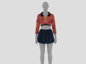 Womens Dress - Female Outfit Clothes 3D 모델