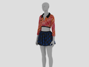 Womens Dress - Female Outfit Clothes 3D 모델