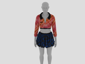 Womens Dress - Female Outfit Clothes 3D 모델