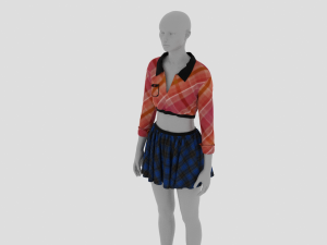 Womens Dress - Female Outfit Clothes 3D 모델