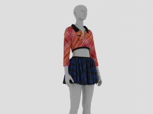 Womens Dress - Female Outfit Clothes 3D 모델