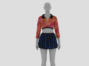 Womens Dress - Female Outfit Clothes 3D 모델