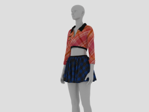 Womens Dress - Female Outfit Clothes 3D 모델