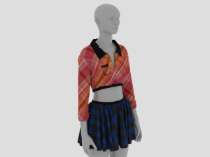 Womens Dress - Female Outfit Clothes 3D 모델