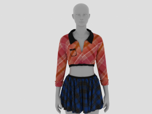 Womens Dress - Female Outfit Clothes 3D 모델