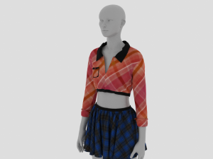 Womens Dress - Female Outfit Clothes 3D 모델