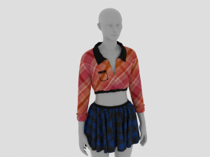Womens Dress - Female Outfit Clothes 3D 모델