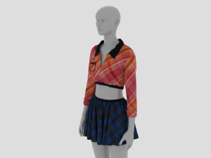 Womens Dress - Female Outfit Clothes 3D 모델