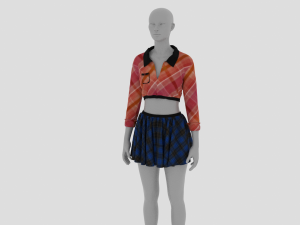 Womens Dress - Female Outfit Clothes 3D 모델