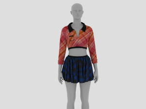 Womens Dress - Female Outfit Clothes 3D 모델