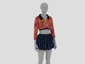 Womens Dress - Female Outfit Clothes 3D 모델