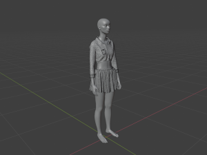 Womens Dress - Female Outfit Clothes 3D 모델