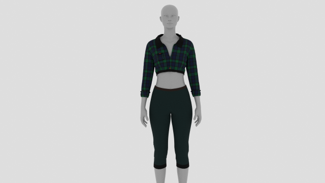 Womens Dress - Female Outfit Clothes Model 3D .c4d .max .obj .3ds .fbx .stl .blend 