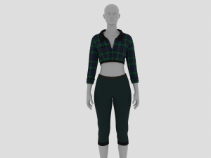 Womens Dress - Female Outfit Clothes 3D मॉडल
