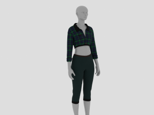 Womens Dress - Female Outfit Clothes Model 3D