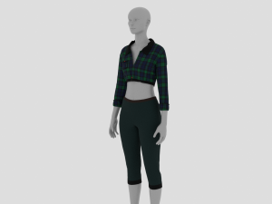 Womens Dress - Female Outfit Clothes Model 3D
