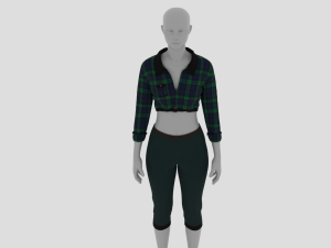 Womens Dress - Female Outfit Clothes Model 3D