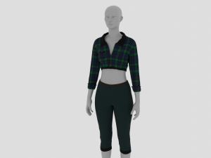 Womens Dress - Female Outfit Clothes Model 3D
